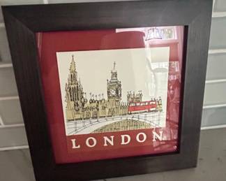 Framed London Skyline Art Print