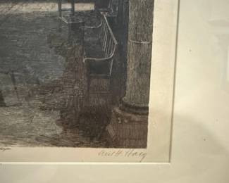 Canterbury Cathedral The Pilgrims Aisle Etching by Haig third image