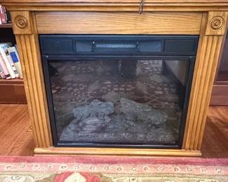 Heat Surge Electric Fireplace or Heater, Oak Cabinet