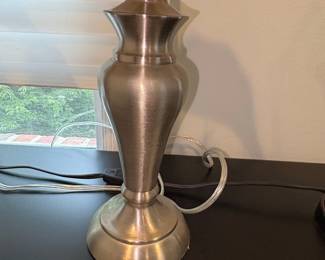 Set of Brushed Nickel Transitional Table Lamps second image