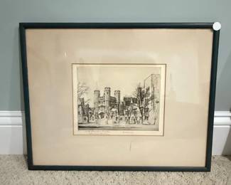 Princeton University, Blair Arch Etching by Louis Orr