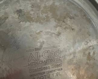 AllClad Stainless Steel Quart Whistling Tea Kettle second image