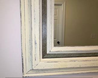 Amanti Art Country White Wash Rectangular Mirror second image