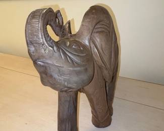 Hand Carved Wooden Elephant Figurine second image