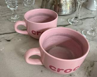 Crocs Pink Ceramic Mugs Set of