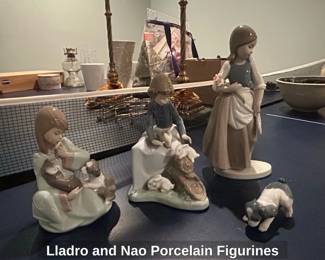 Lladro and Nao Porcelain Figurines