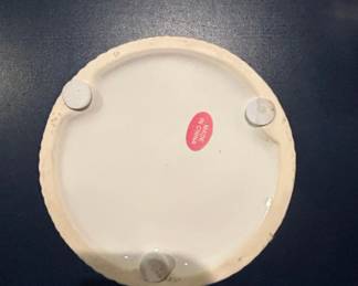 White Ceramic Planter with Swirl Pattern second image