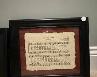 Framed Amazing Grace Sheet Music