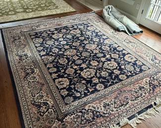 Navy Blue Floral Persian Rug third image