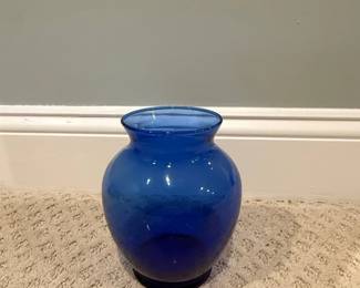 Cobalt Blue Glass Vase
