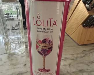 Lolita Mother of the Bride HandPainted Wine Glass