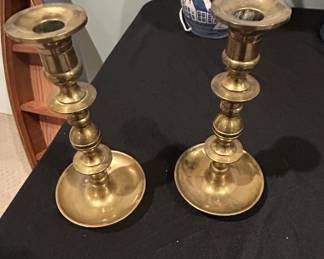 Brass Candlesticks with MB Makers Mark