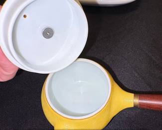 Yellow Tokonameyaki Kyusu with Enamel Decoration third image