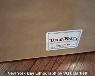 New York Bay Lithograph by W.H. Bartlett second image