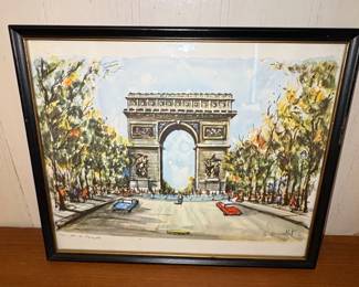 G. Ducollet Arc de Triomphe Watercolor Print