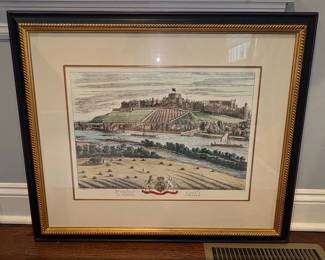 Johannes Kip Windsor Castle HandTinted Engraving
