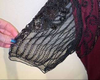 s Flapper Dress with Beaded Embellishments and Feathered Headband third image
