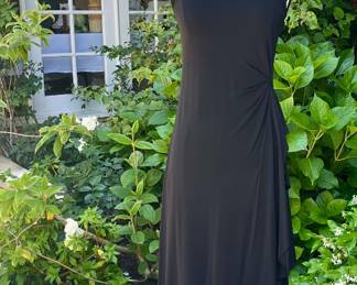Elegant Bias Cut Black Dress