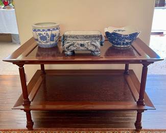 Burlwood Tiered Cart