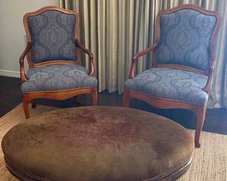 Pair of Chairs & Ottoman