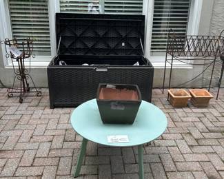 Iron Planters, Metal Round Table, Storage Trunk