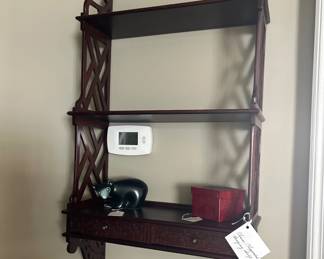 Chinese Chippendale Style Wall Shelf