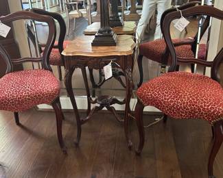 Pair Empire Walnut Side Chairs