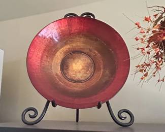 Large Art Glass Charger