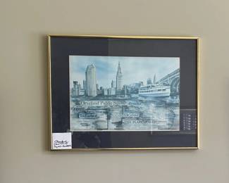 Vintage Cleveland Ohio Print, Signed and Numbered