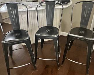 Black Metal Bar Stools