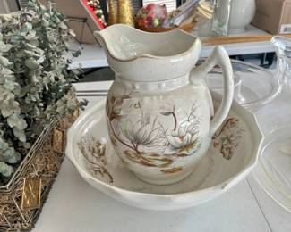 Antique Bowl and Pitcher Set