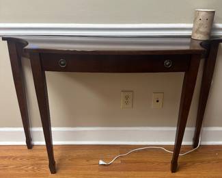 #35	Bombay Half Moon Entry Table w/1 drawer - 48x13.5x30	 $30.00 