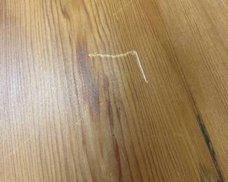 #54	Handmade Oak Drop-Side Table - 25.5-57x58Wx29 (as is one Scratch)	 $75.00 