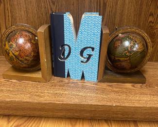 #18	Wood Globe Bookends (as is some finish) 	 $20.00 