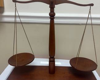 #19	Wooden Scales of Justice - 19"W x 19.5"T	 $40.00 