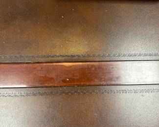 #37	Wood Writing Desk w/ball & Claw Feet w/4 Drawers (2 drawers need adjustment on soft close and slight finish on Top) - 56x28x31	 $75.00 