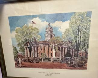 #10	Third Madison County Courthouse -not signed - Framed and Matted - 25.5x20.5	 $50.00 