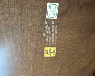 #34	Brown Pleather Office Chair - adjustable (has wear on arms)	 $20.00 