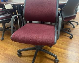 #1	Large Conference- Table (adjustable by sections)  comes apart for disassembly w/9 Chairs on Wheels - 84"Wx42 expands to 84"Wx 125Lx29" Tall	 $500.00 