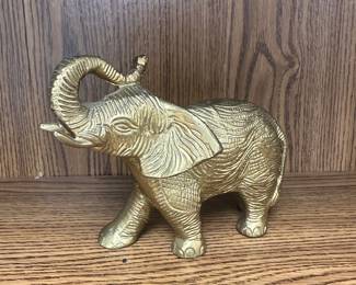 #16	Small Brass Heavy Elephant - 7"Wx5"T	 $25.00 