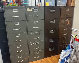 #49	Heavy Meal 5 drawer legal Filing Cabinet - You Move - All Vintage  - Gray - 18x30Dx57.5T	 $20.00  #50	Heavy Meal 5 drawer legal Filing Cabinet - You Move - All Vintage  - Gray - 18x30Dx57.5T	 $20.00  #51	Heavy Meal 5 drawer legal Filing Cabinet - You Move - All Vintage  - Brown- 18x30Dx57.5T	 $20.00  #52	Heavy Meal 5 drawer legal Filing Cabinet - You Move - All Vintage  - Brown  - 18x30Dx57.5T	 $20.00 