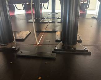 #1	Large Conference- Table (adjustable by sections)  comes apart for disassembly w/9 Chairs on Wheels - 84"Wx42 expands to 84"Wx 125Lx29" Tall	 $500.00 