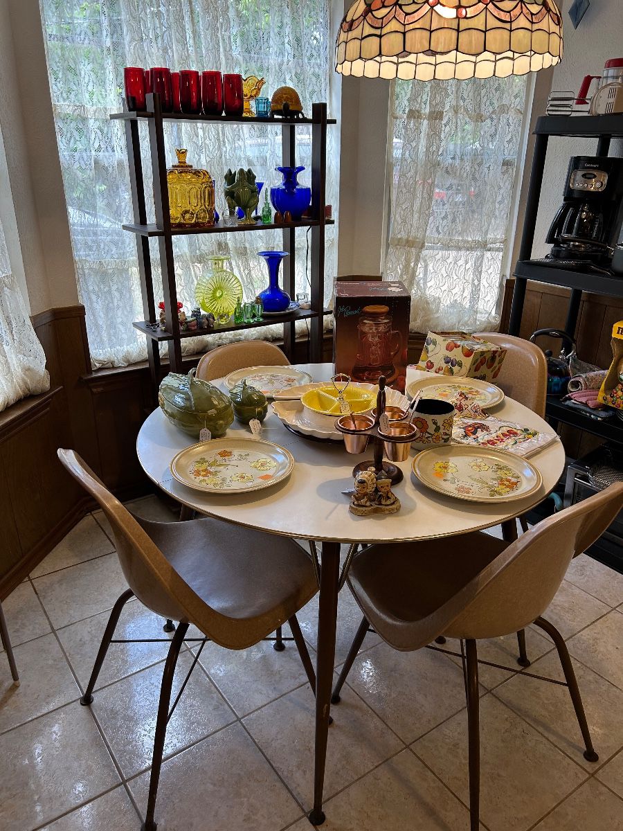 Retro dinette, mid-century dishes and kitchenware & more