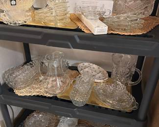 Waterford Crystal, Fostoria American serving pieces
