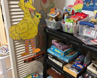 Vintage games & toys, vintage Care Bears classroom decor 