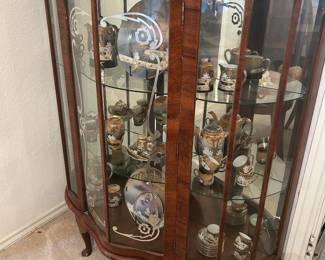 Art deco vintage curio cabinet