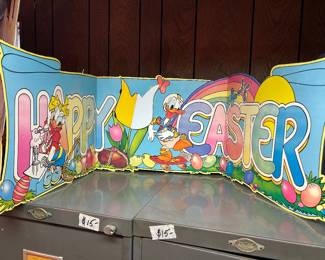 Vintage Disney Easter banner, honeycomb 