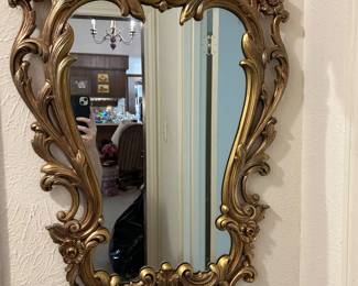Ornate gilt vintage mirror