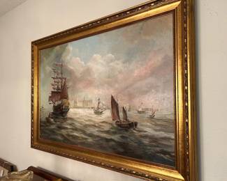Signed, framed oil painting