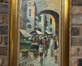Framed mid-century art